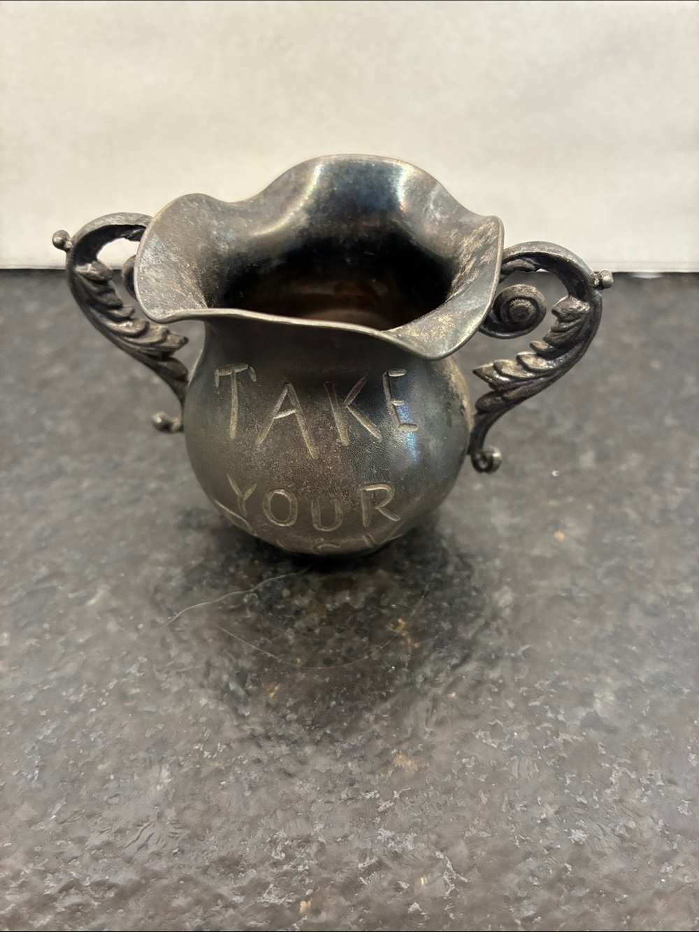 Vintage Silver plate Two-Handled toothpick holder TAKE YOUR PICK